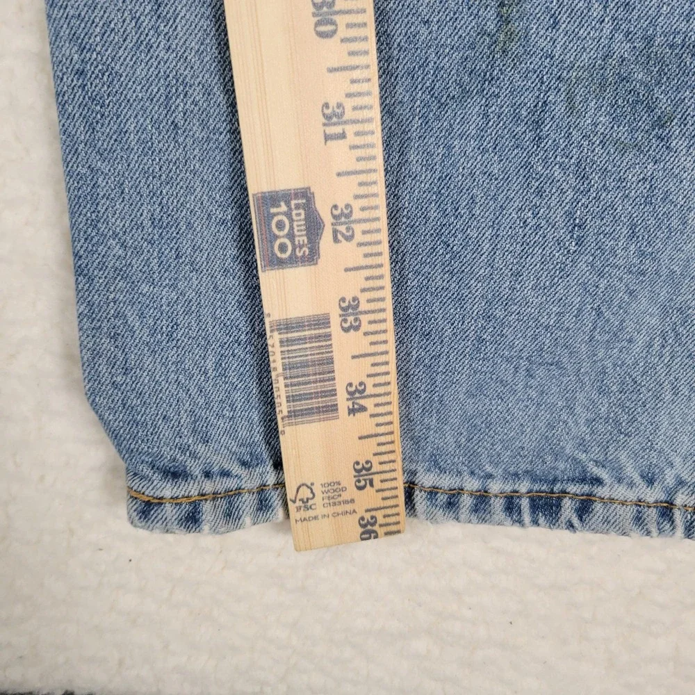 Levi's 501 Jeans Mens‎ 36x30 Light Wash Blue Straight Leg Button Fly Denim
